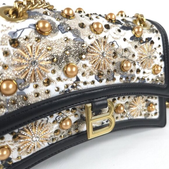 NWT MELEDIK LUXURY BOUTIQUE Purse Chain Rhinestone Purse‎ Shoulder Bag - Picture 8 of 16